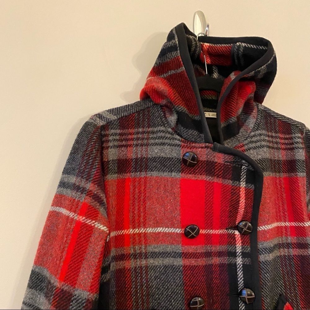 Woolrich Plaid Wool Peacoat (Medium) -> Woolrich Plaid Wool Peacoat (Medium) - Picture 6 of 15